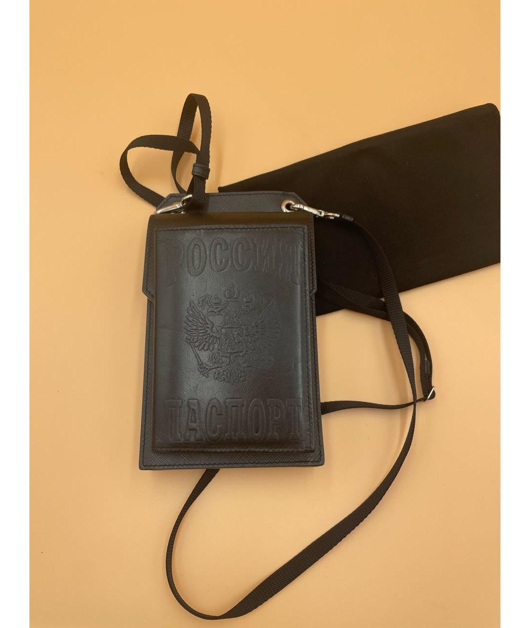 PRADA Черная кожаная сумка через плечо, фото 7