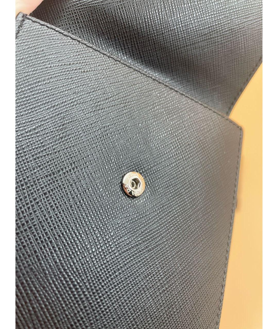 PRADA Черная кожаная сумка через плечо, фото 5