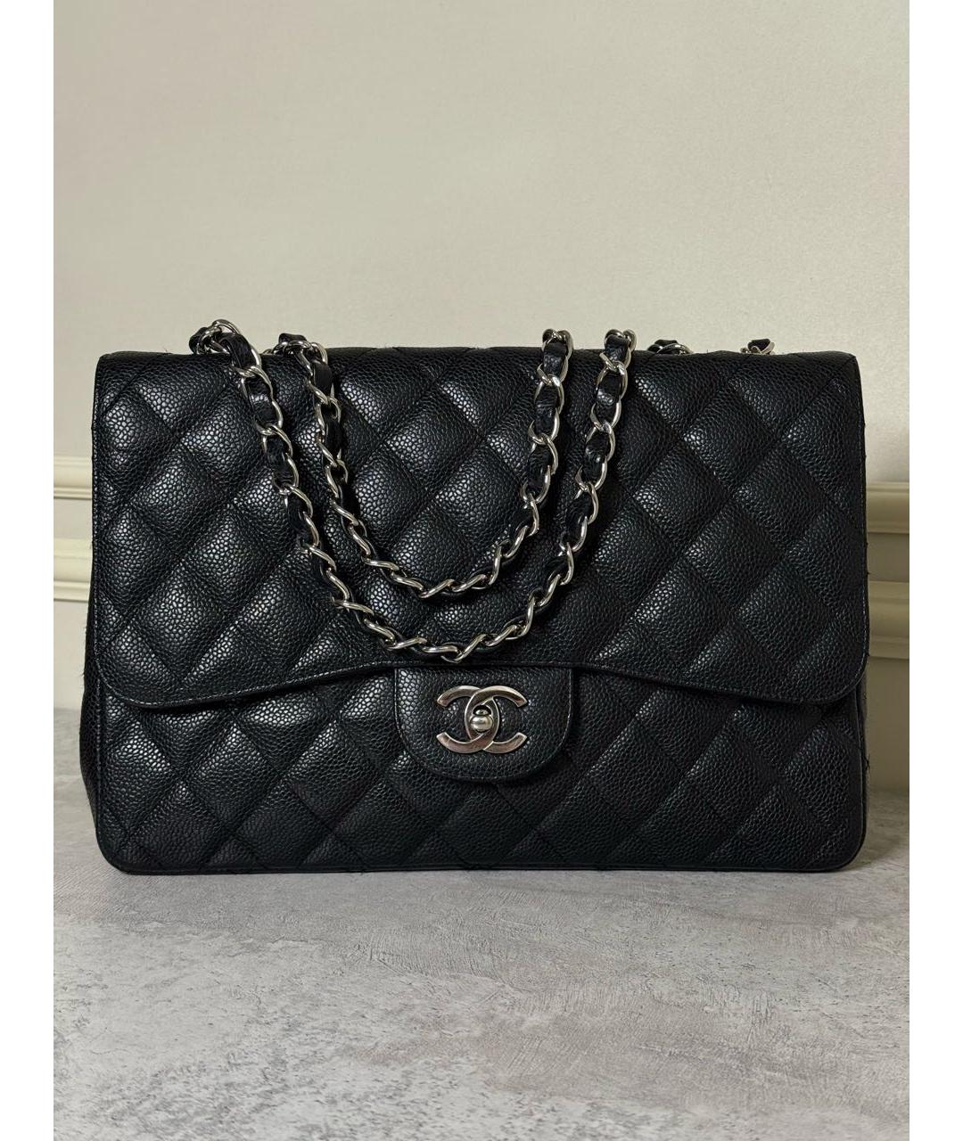 CHANEL Черная кожаная сумка через плечо, фото 9