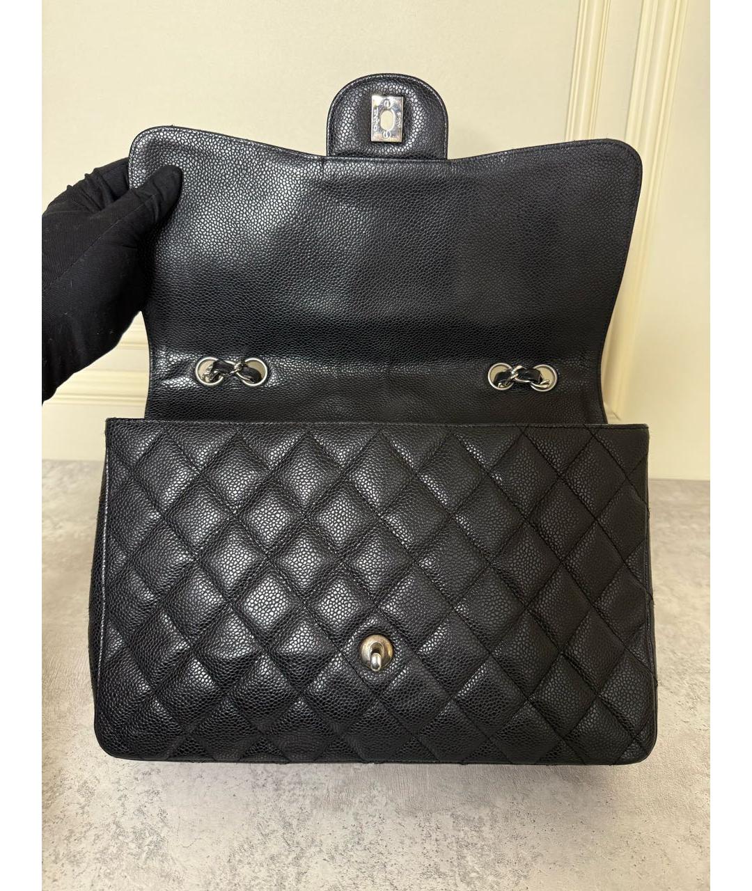 CHANEL Черная кожаная сумка через плечо, фото 7