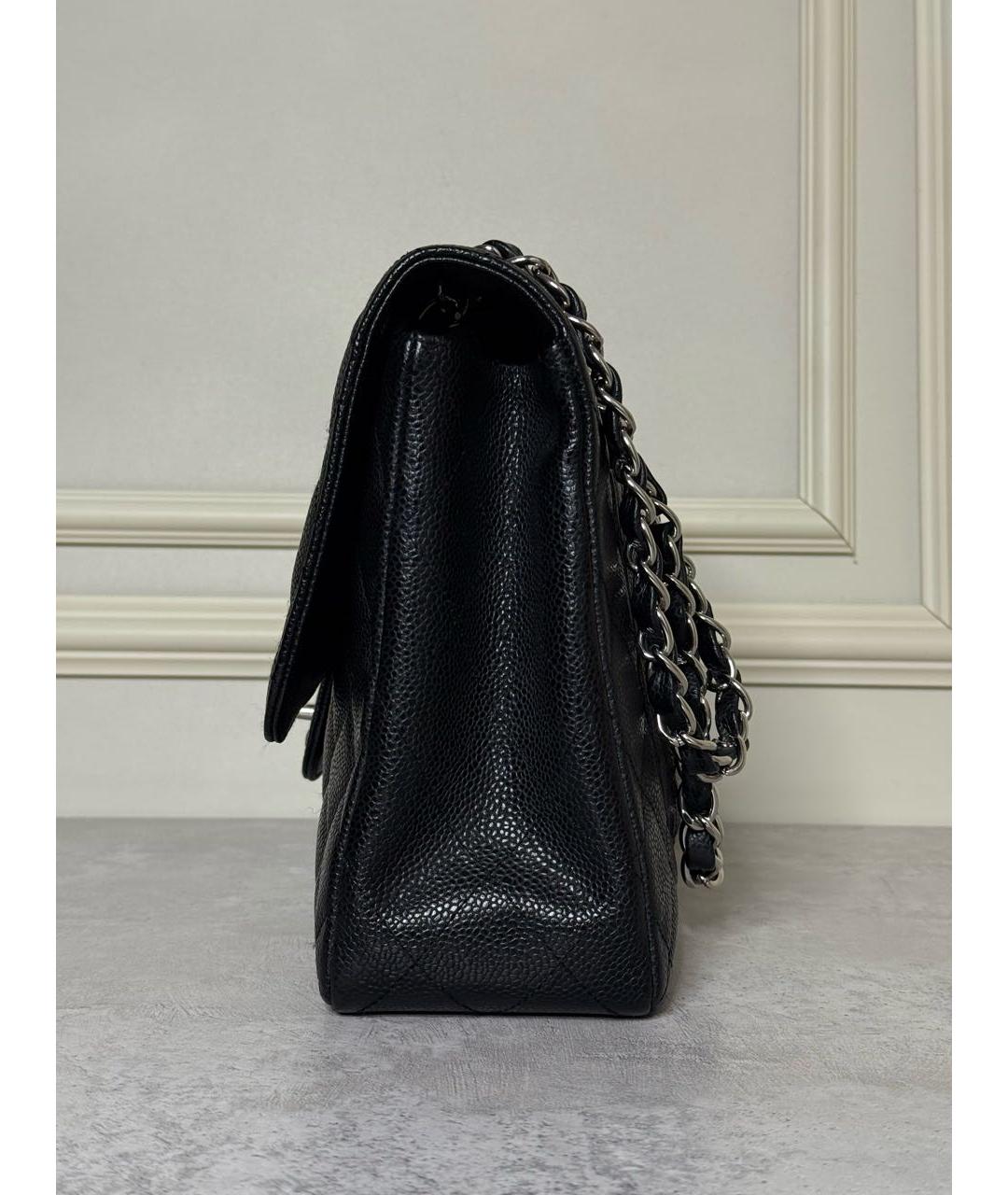 CHANEL Черная кожаная сумка через плечо, фото 3