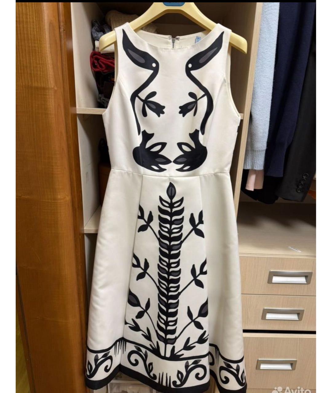 ALICE+OLIVIA Белое вискозное вечернее платье, фото 5