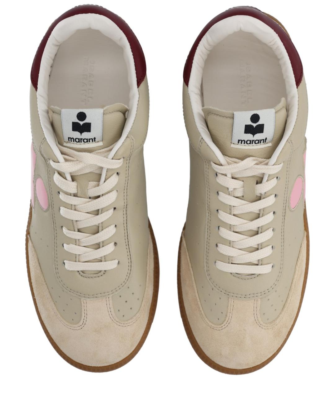 ISABEL MARANT Бежевые кожаные кеды, фото 5