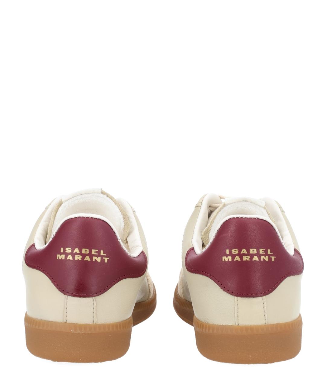 ISABEL MARANT Бежевые кожаные кеды, фото 4