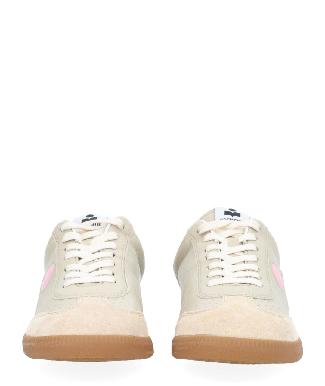 ISABEL MARANT Бежевые кожаные кеды, фото 3