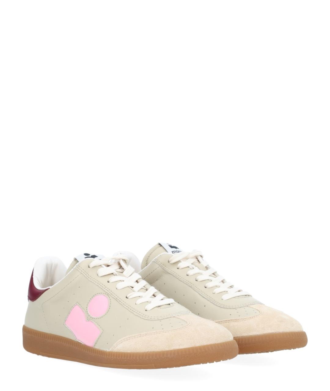 ISABEL MARANT Бежевые кожаные кеды, фото 2