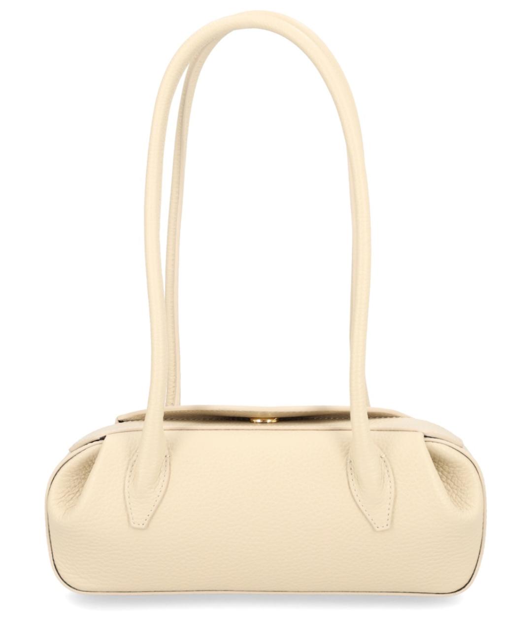 YUZEFI Белая кожаная сумка через плечо, фото 2