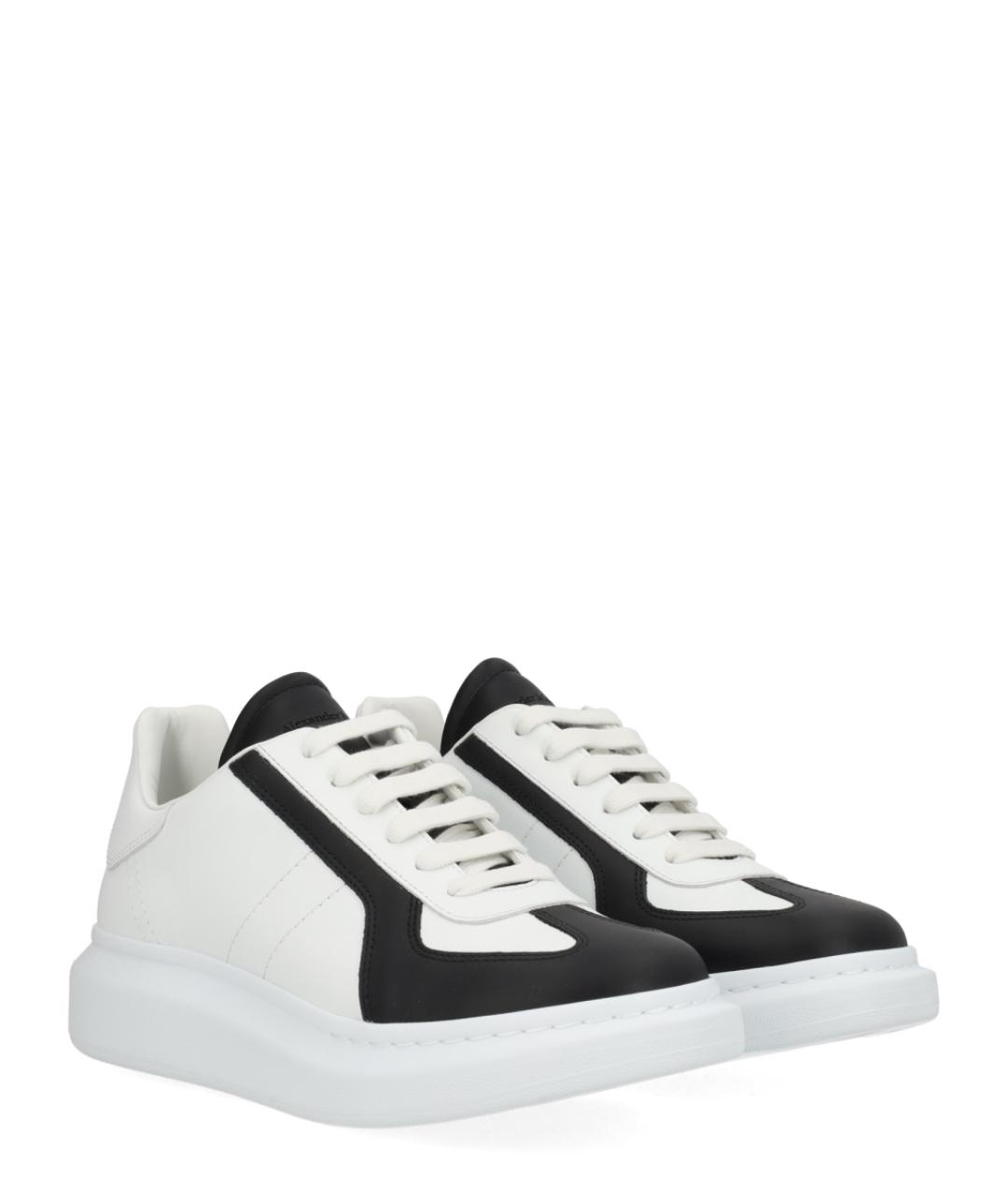 ALEXANDER MCQUEEN Белые кожаные низкие кроссовки / кеды, фото 2