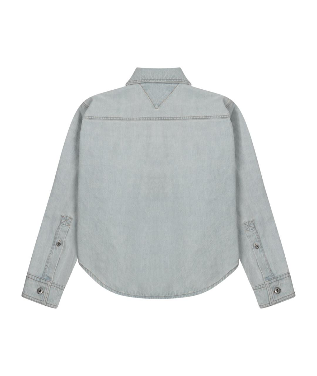 BOTTEGA VENETA Голубая хлопковая рубашка, фото 2