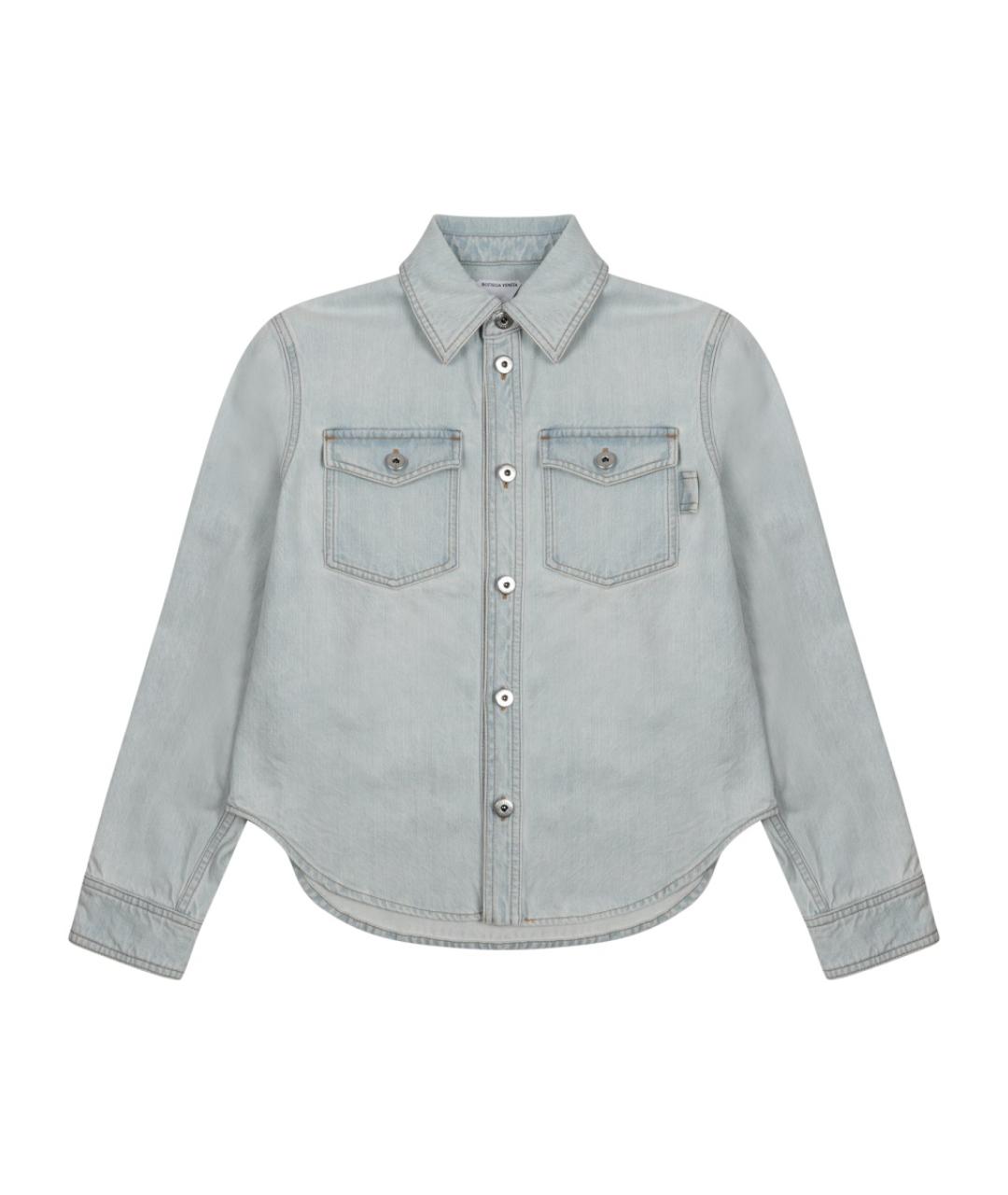 BOTTEGA VENETA Голубая хлопковая рубашка, фото 1