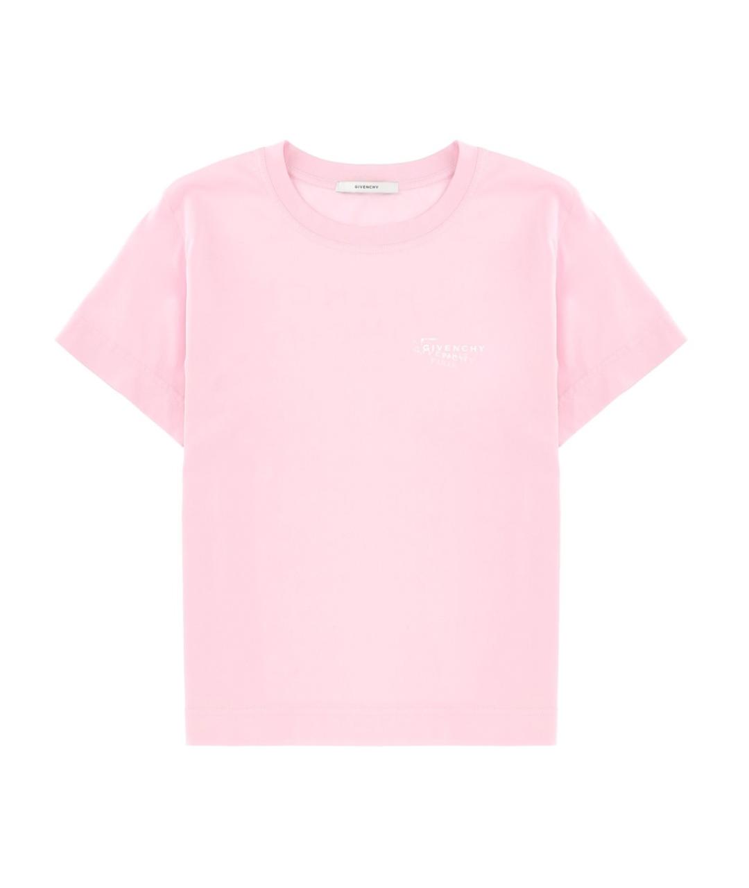 GIVENCHY Розовая хлопковая футболка, фото 1