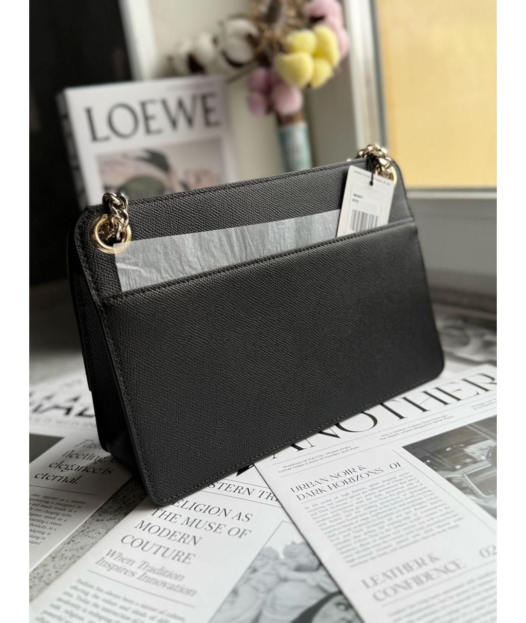 FURLA Черная кожаная сумка через плечо, фото 3