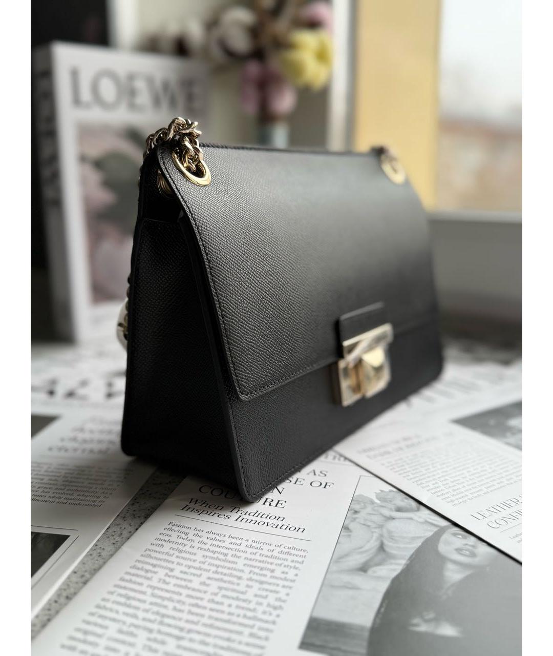 FURLA Черная кожаная сумка через плечо, фото 2