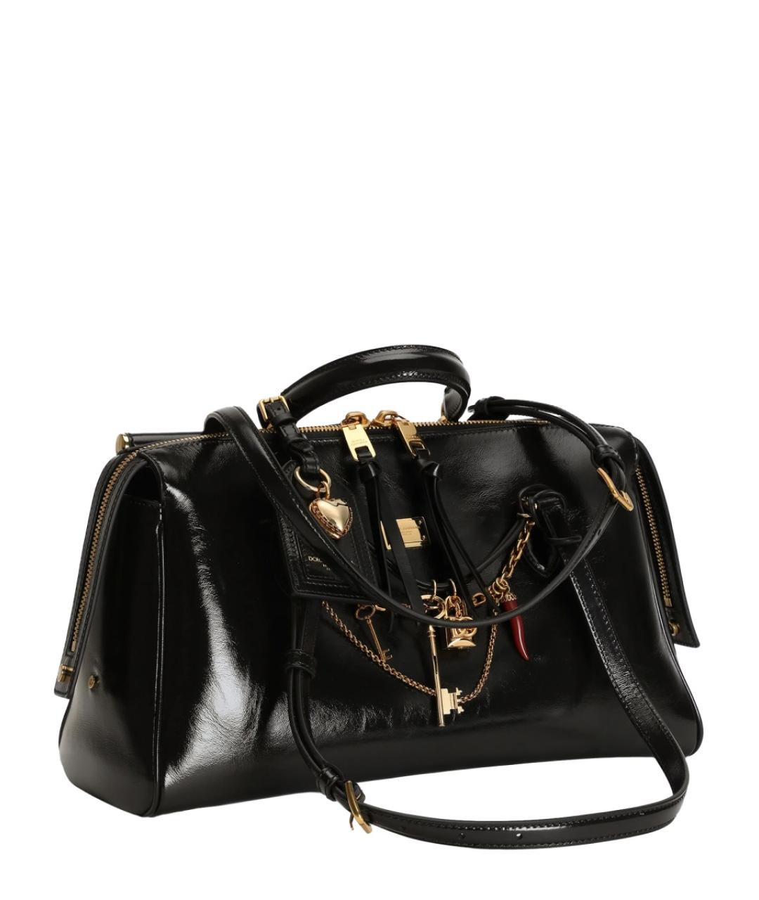DOLCE&GABBANA Черная сумка через плечо из искусственной кожи, фото 2
