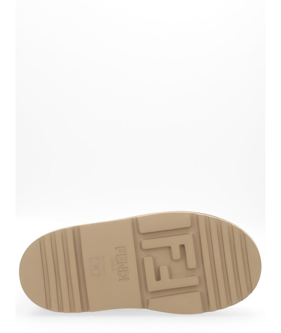 FENDI Коричневые замшевые полусапоги, фото 5