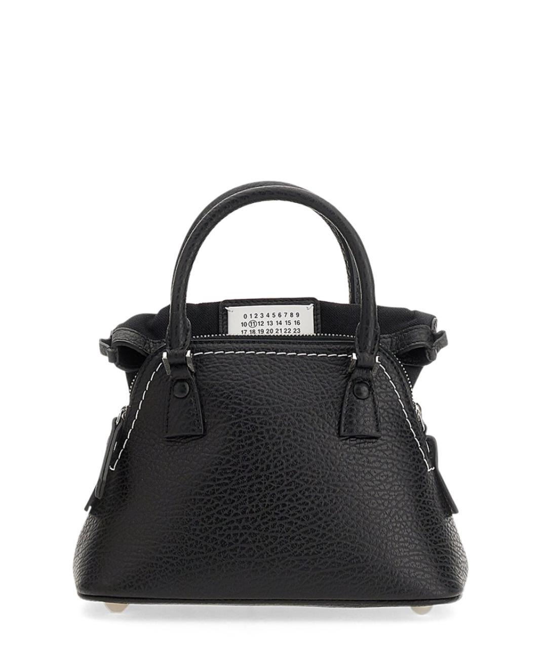 MAISON MARGIELA Черная кожаная сумка на плечо, фото 1