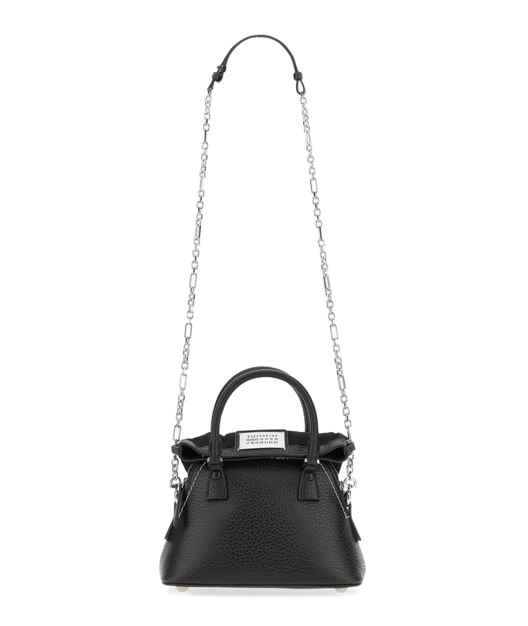 MAISON MARGIELA Черная кожаная сумка на плечо, фото 2