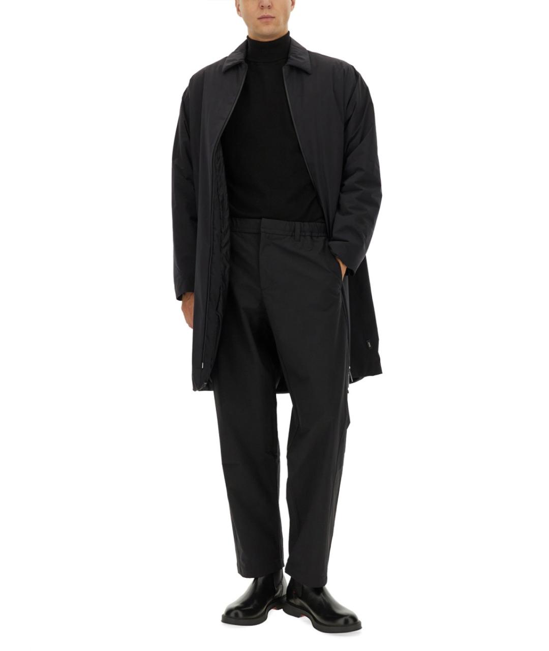 LAMINAR Черный полиамидовый тренч / плащ, фото 2