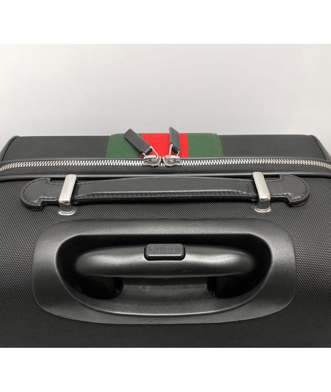 GUCCI Черный тканевый чемодан, фото 7