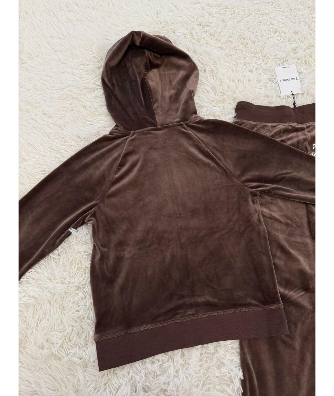 JUICY COUTURE Коричневый велюровый спортивные костюмы, фото 5