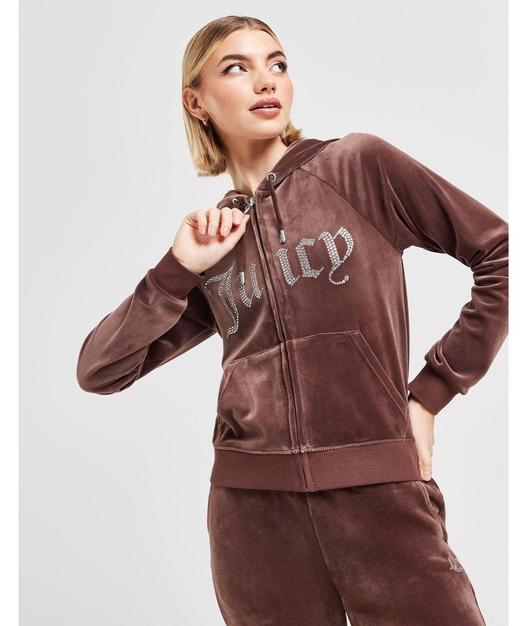 JUICY COUTURE Коричневый велюровый спортивные костюмы, фото 6