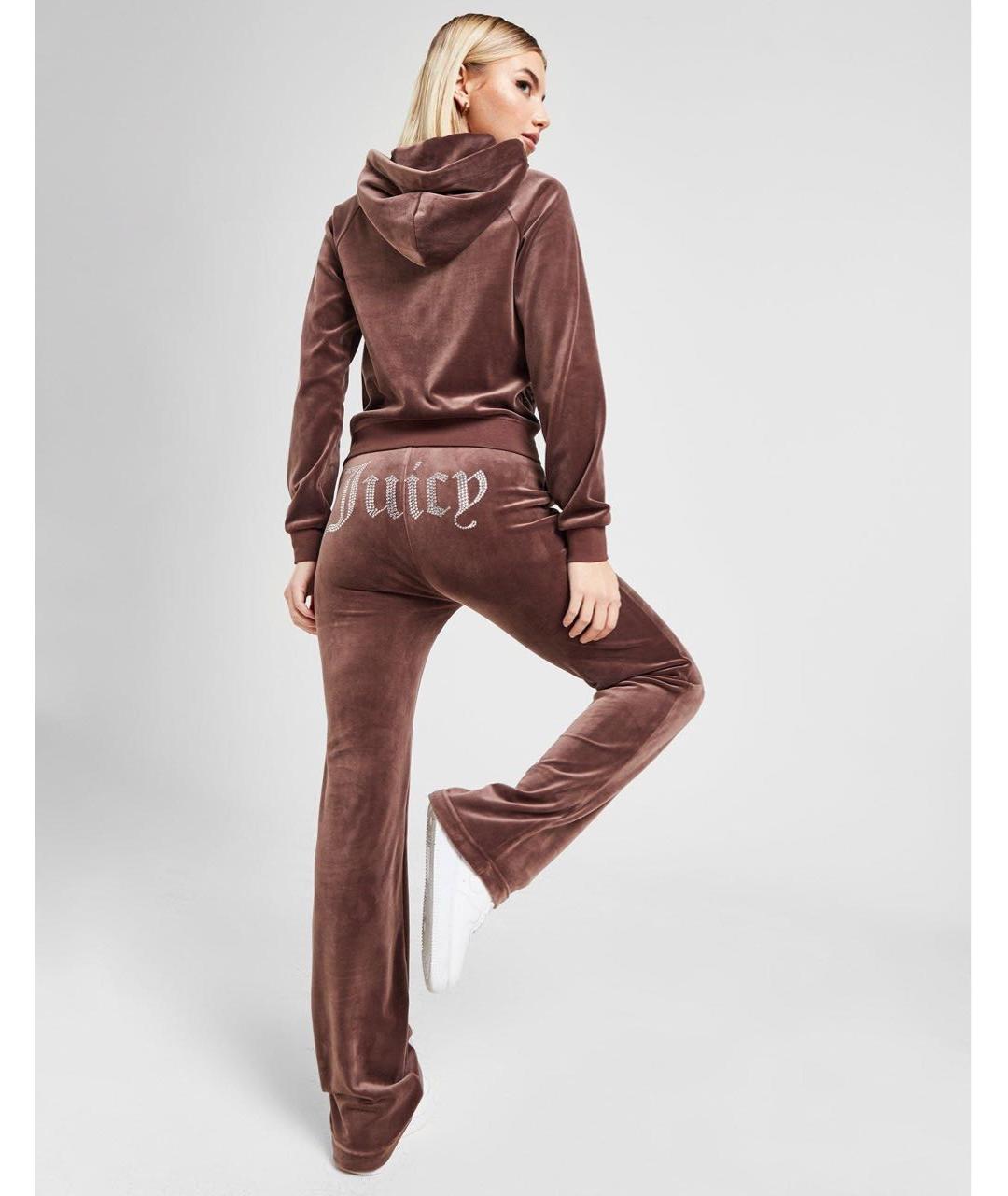JUICY COUTURE Коричневый велюровый спортивные костюмы, фото 7