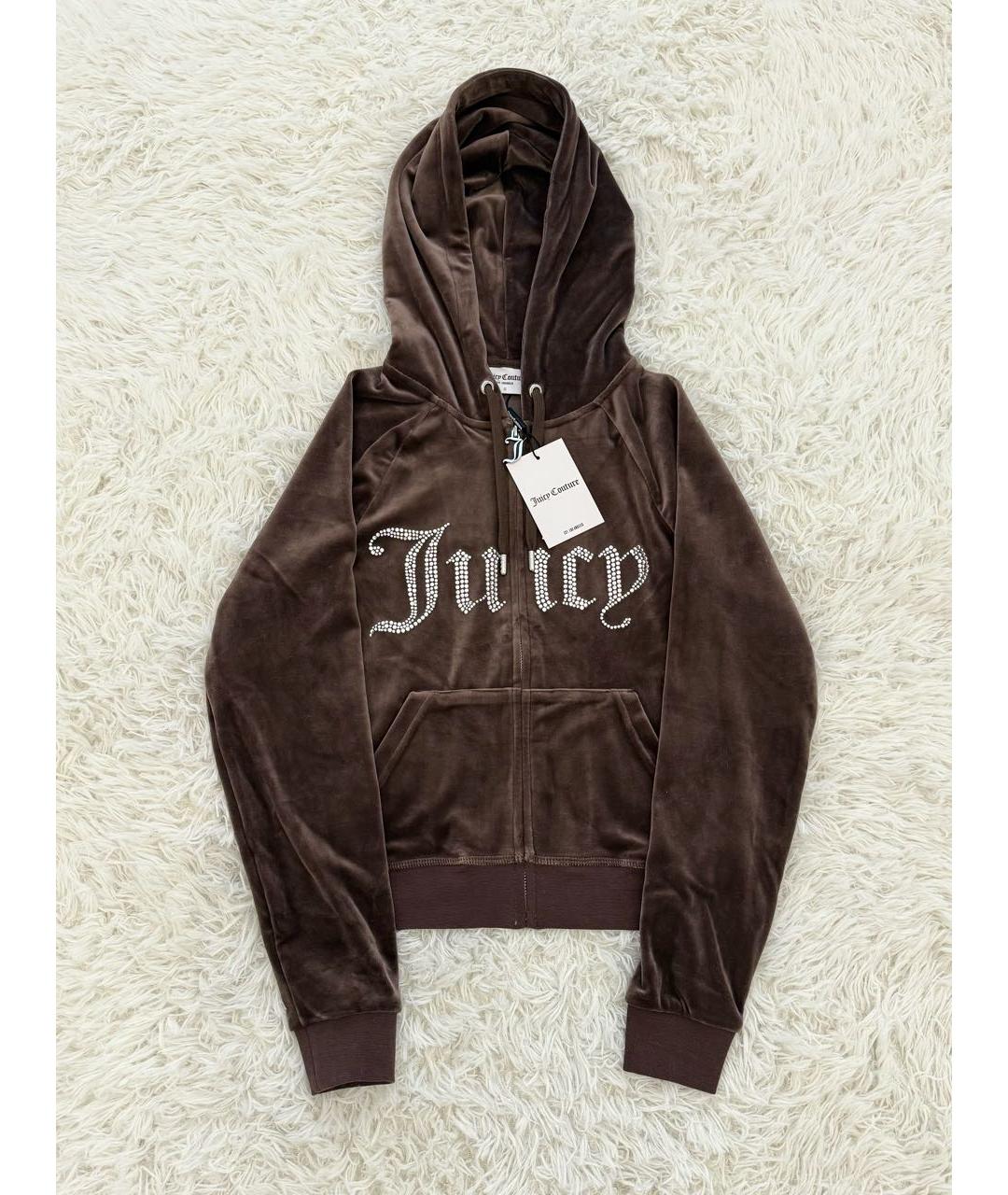 JUICY COUTURE Коричневый велюровый спортивные костюмы, фото 3