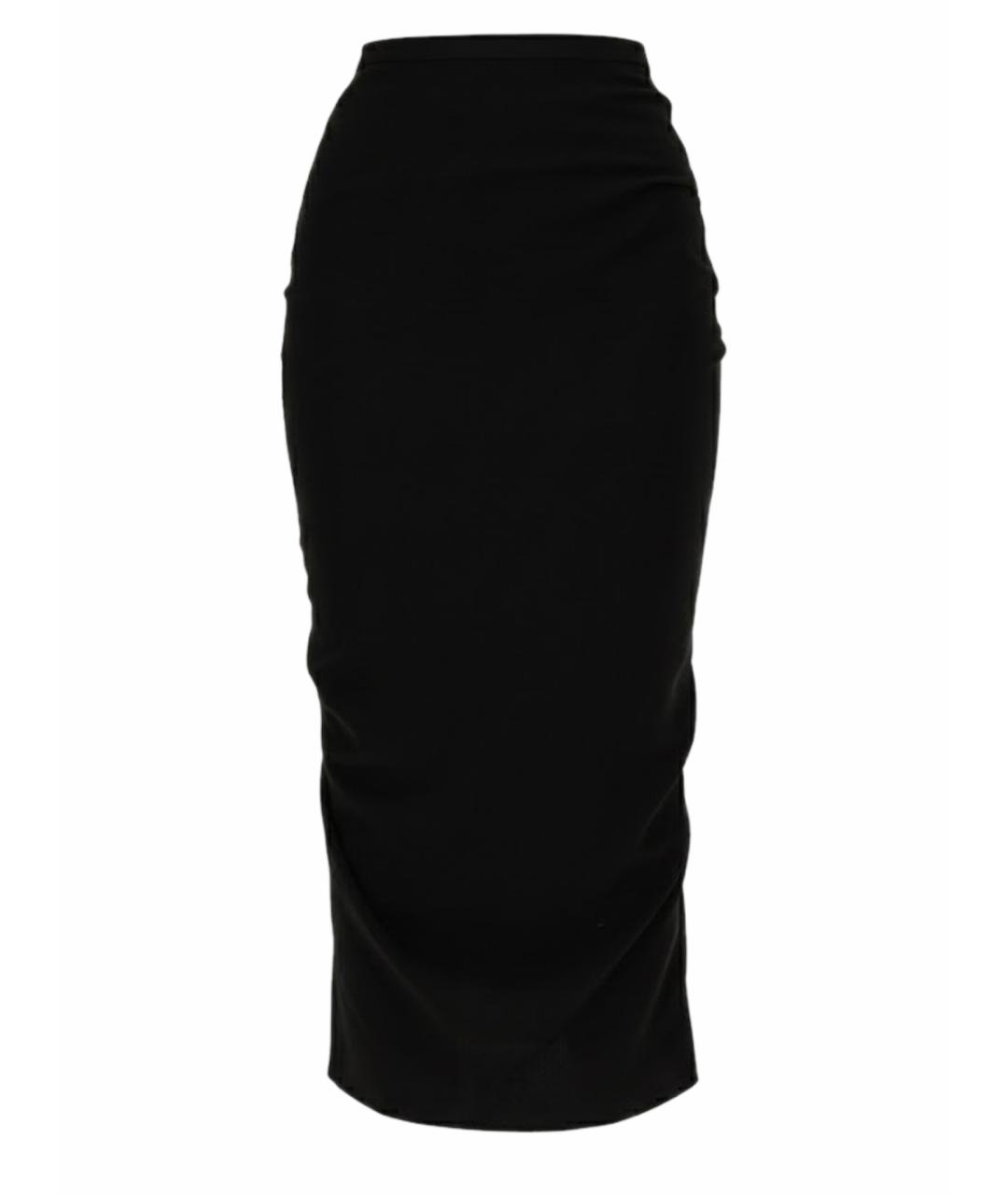 DRIES VAN NOTEN Черная шерстяная юбка миди, фото 1