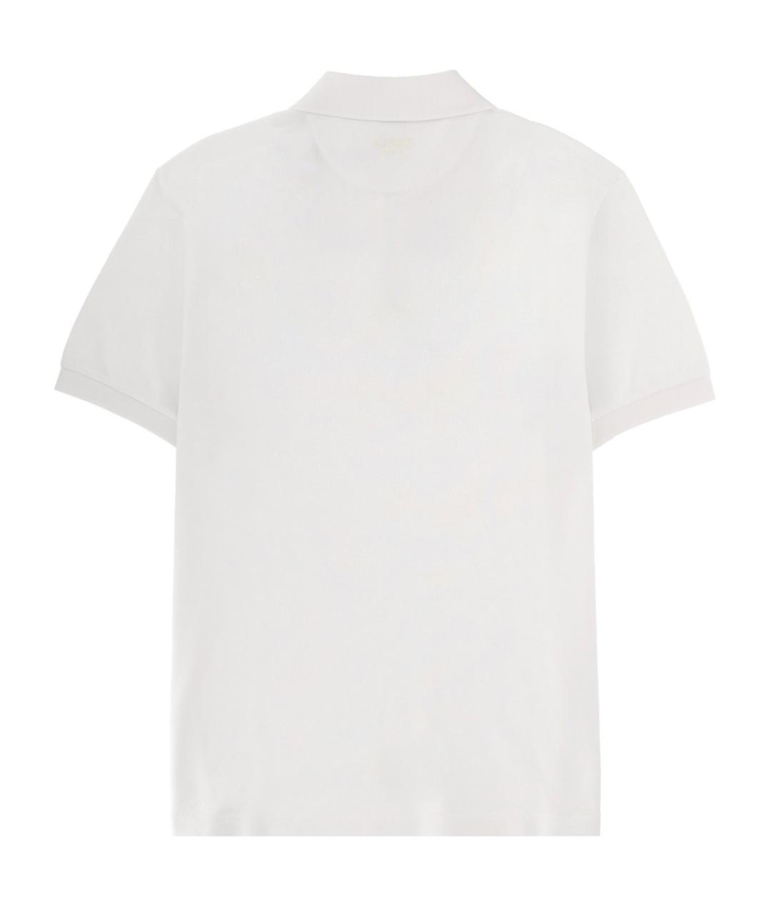 KENZO Белое хлопковое поло с коротким рукавом, фото 2