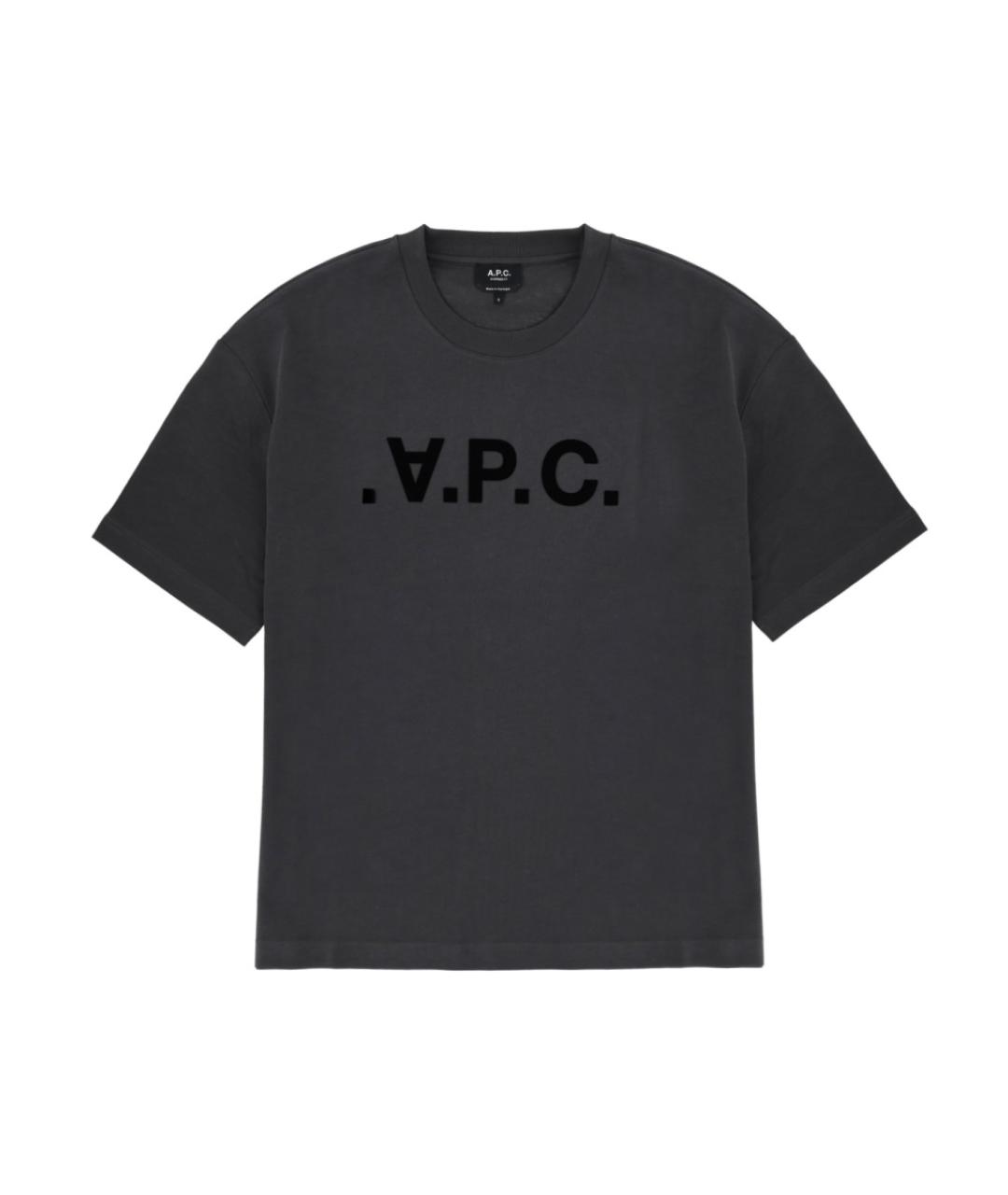 A.P.C. Черная хлопковая футболка, фото 1
