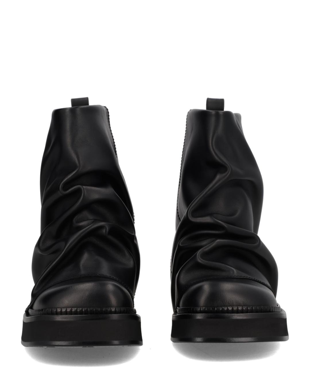 THE ATTICO Черные кожаные ботинки, фото 3