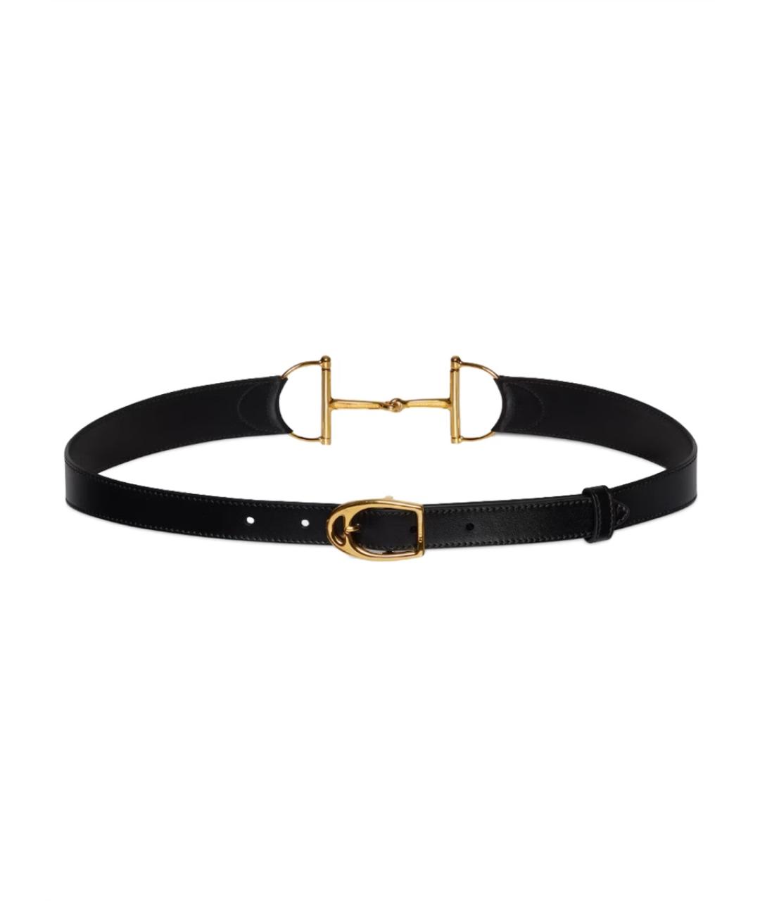 GUCCI Черный кожаный ремень, фото 2