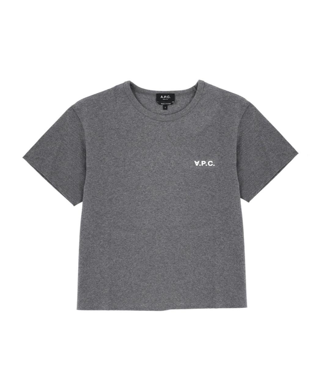 A.P.C. Серая хлопковая футболка, фото 1