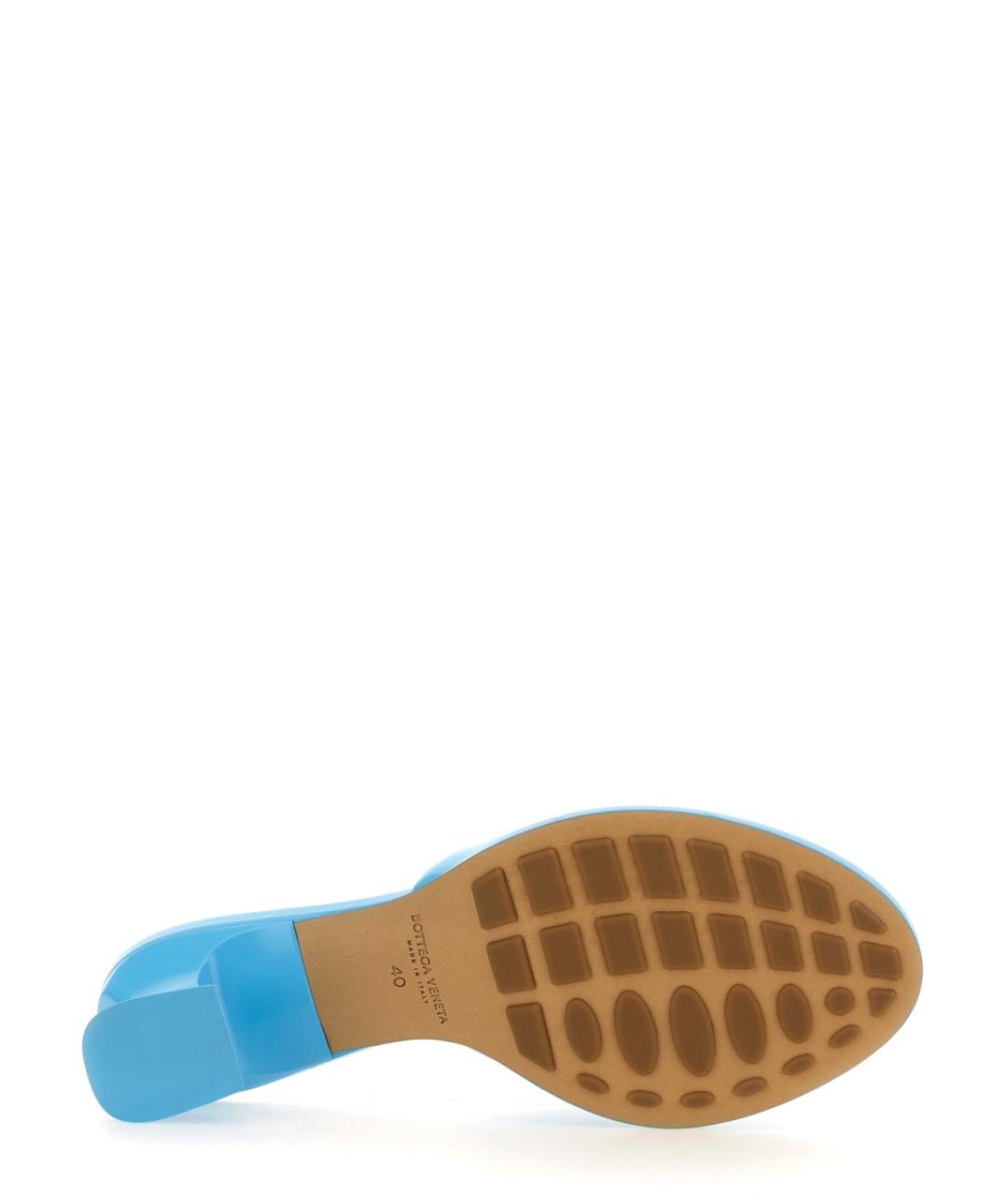 BOTTEGA VENETA Голубые кожаные туфли, фото 6