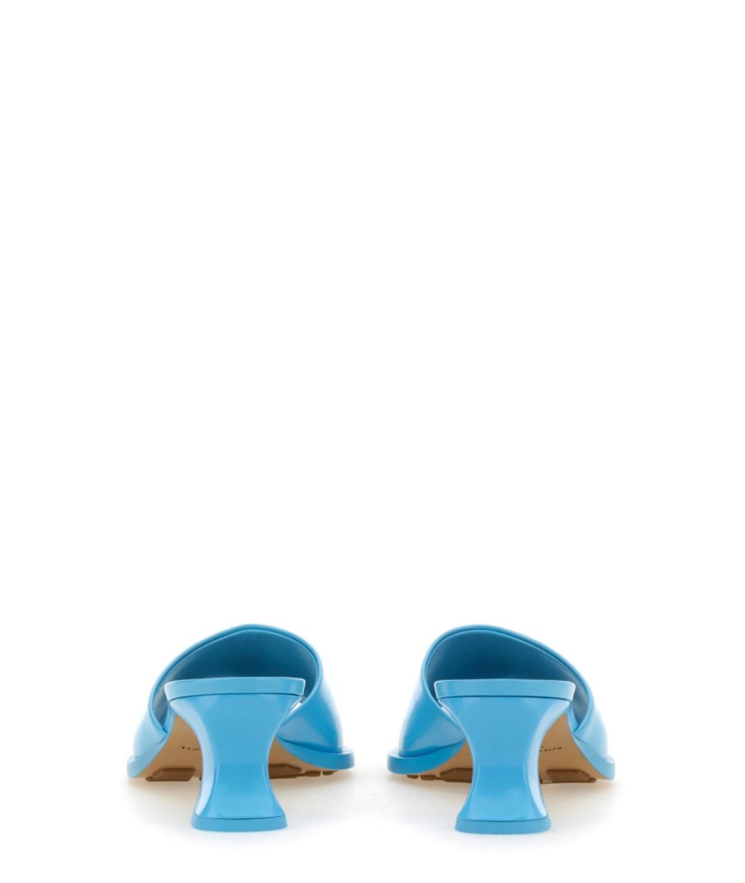 BOTTEGA VENETA Голубые кожаные туфли, фото 3