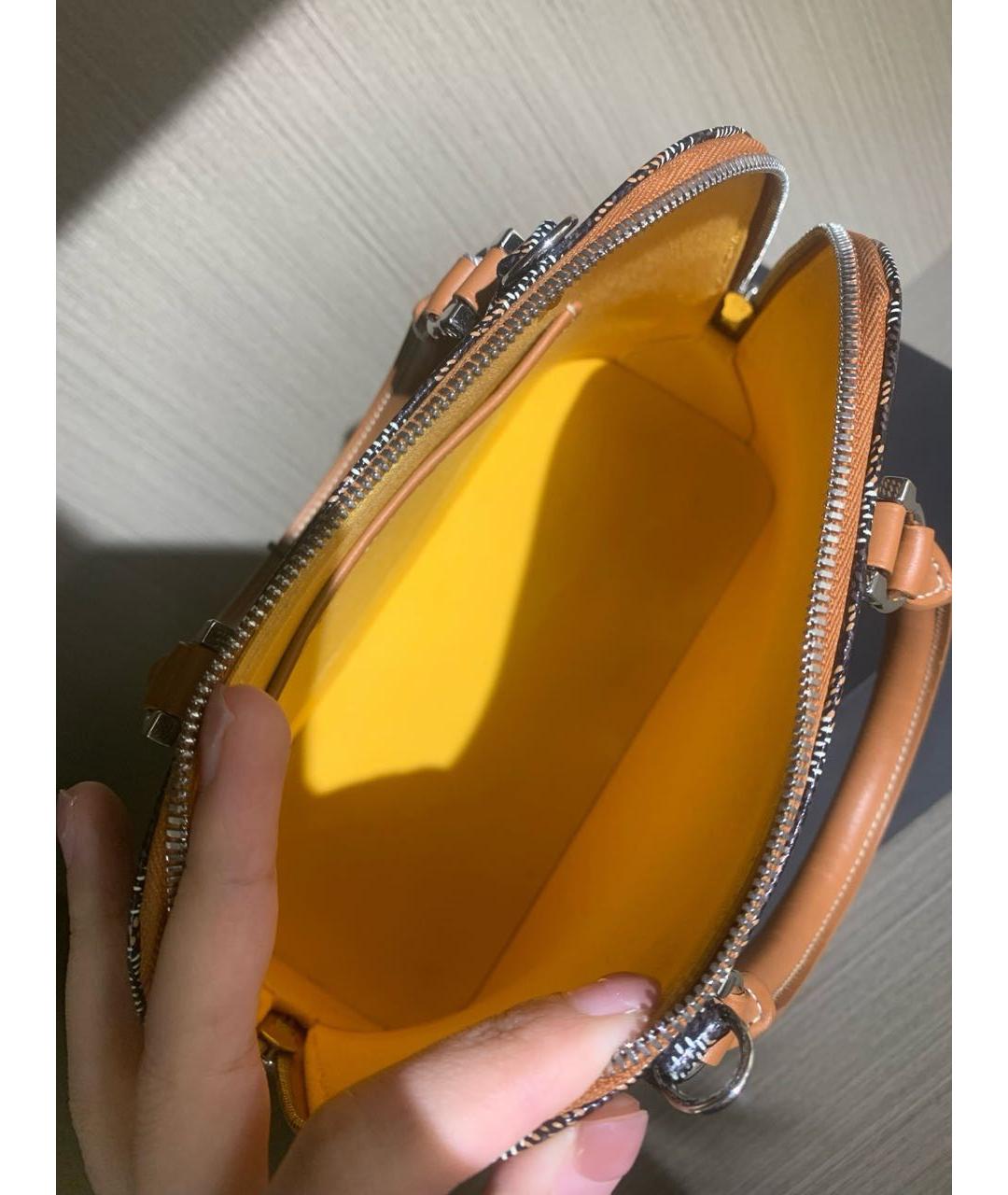 GOYARD Черная кожаная сумка с короткими ручками, фото 8