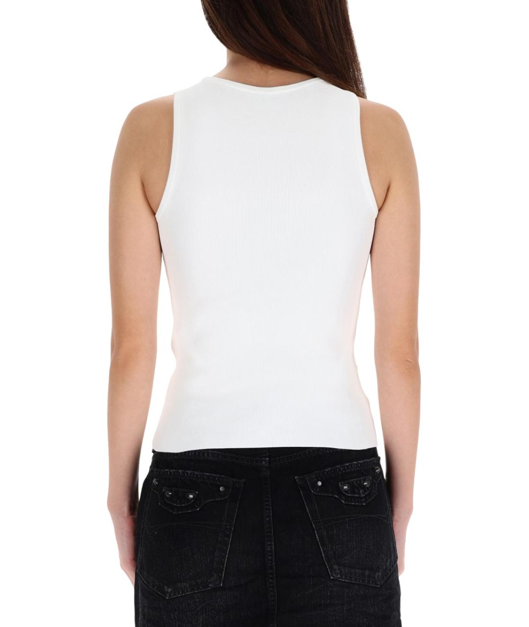 BALENCIAGA Белая вискозная майка, фото 3