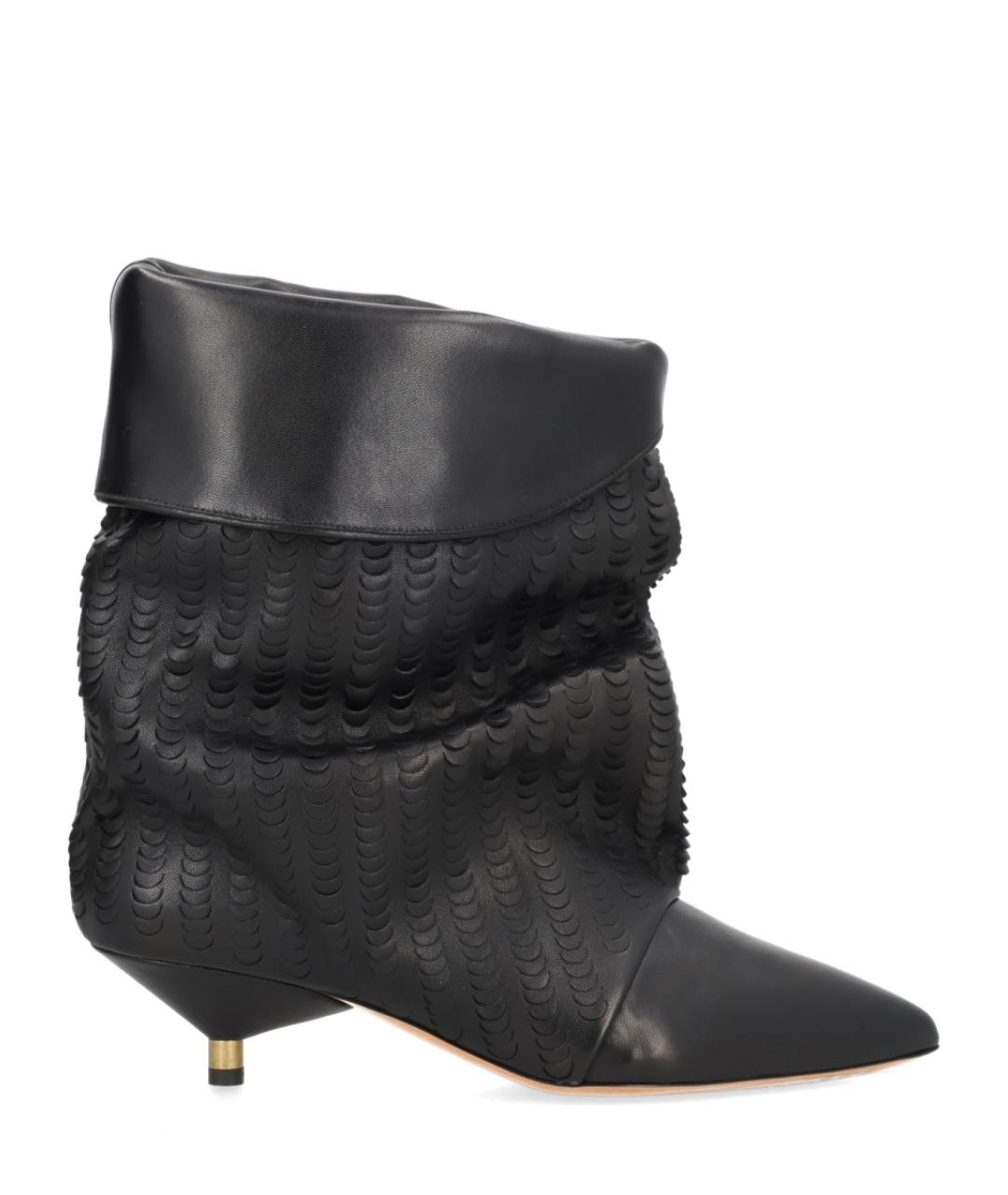 ISABEL MARANT Черные кожаные ботильоны, фото 1