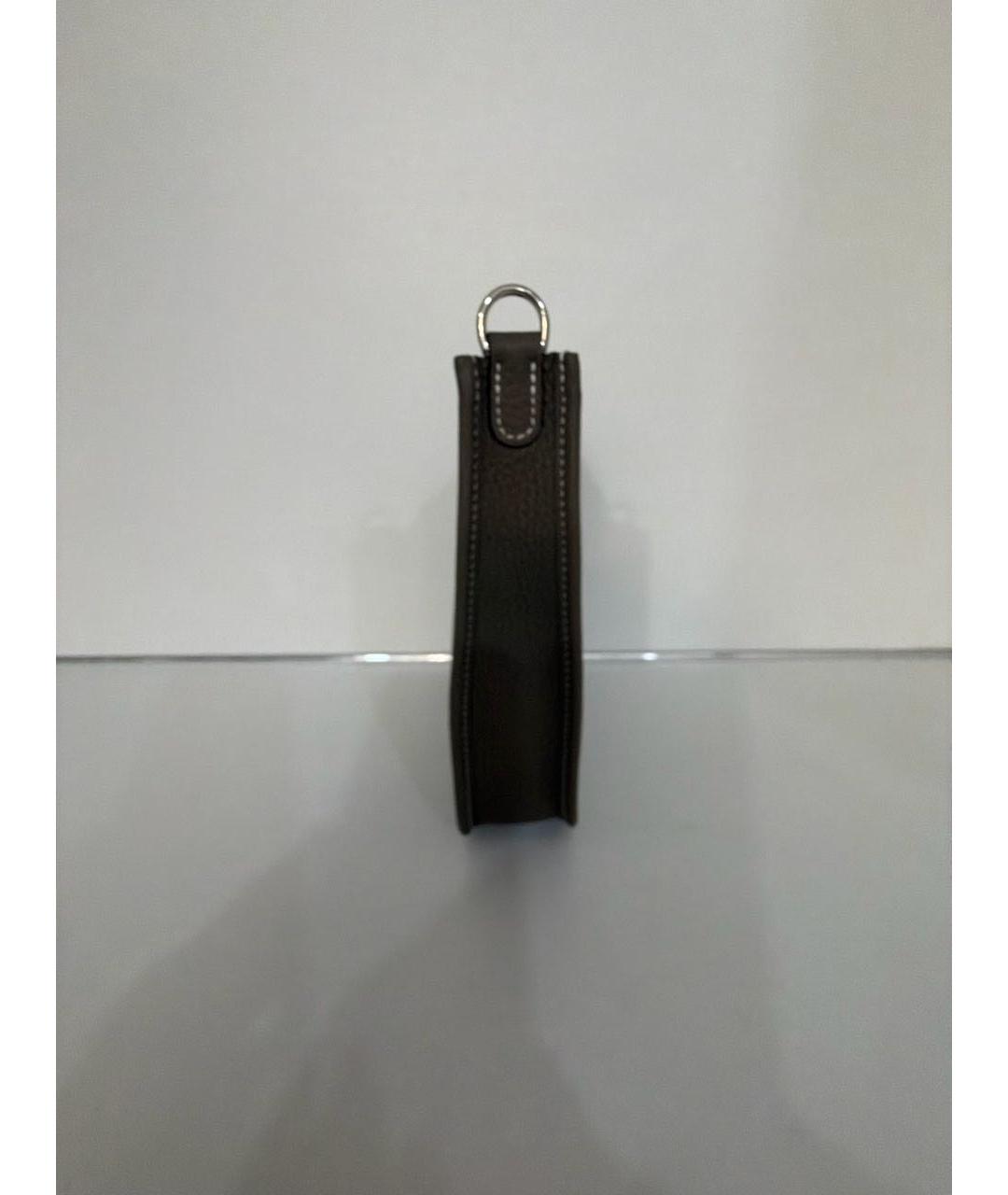 HERMES Хаки кожаная сумка через плечо, фото 2