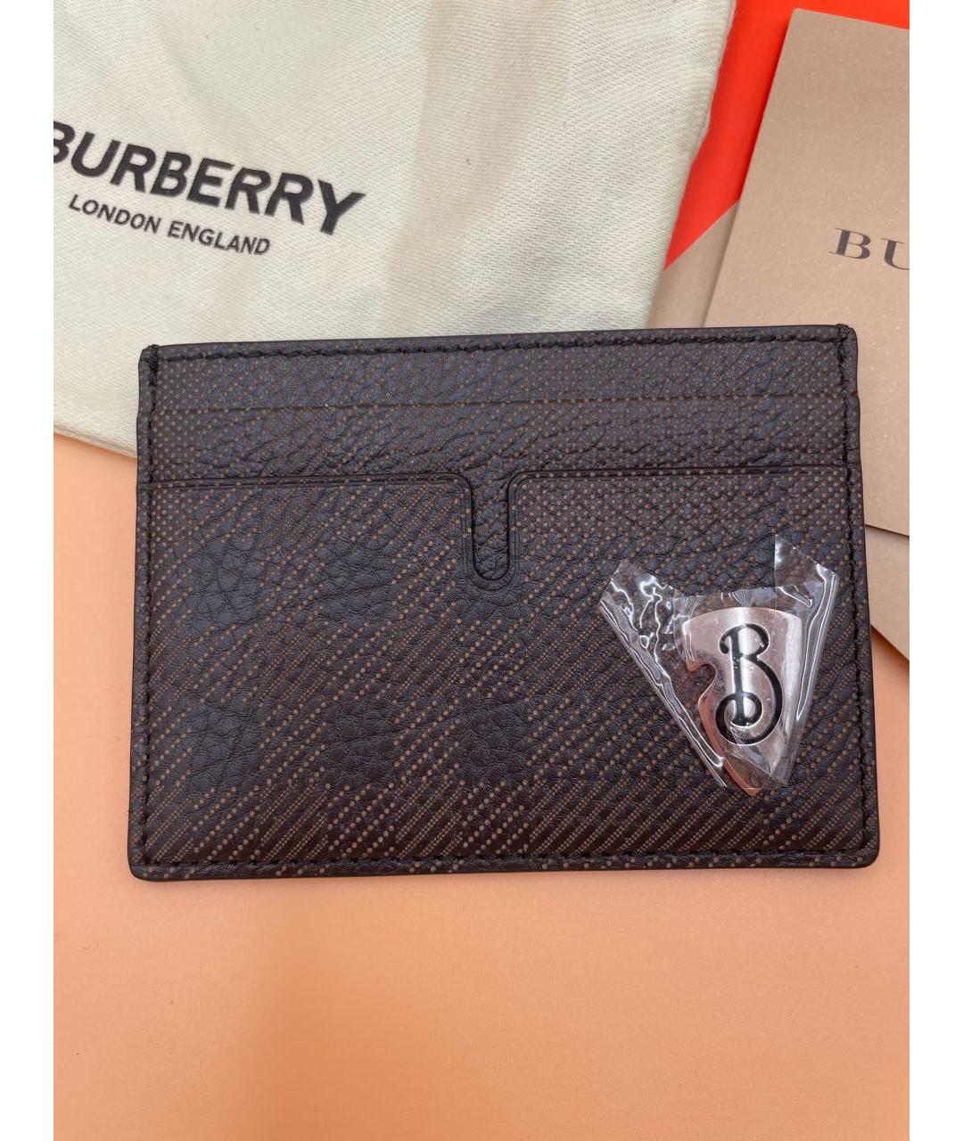 BURBERRY Коричневый кожаный кардхолдер, фото 7
