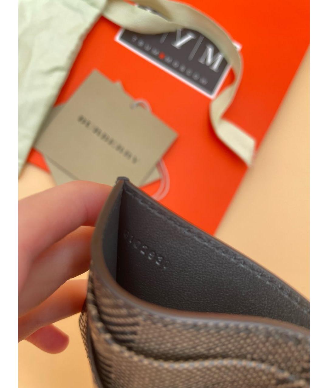 BURBERRY Коричневый кожаный кардхолдер, фото 6