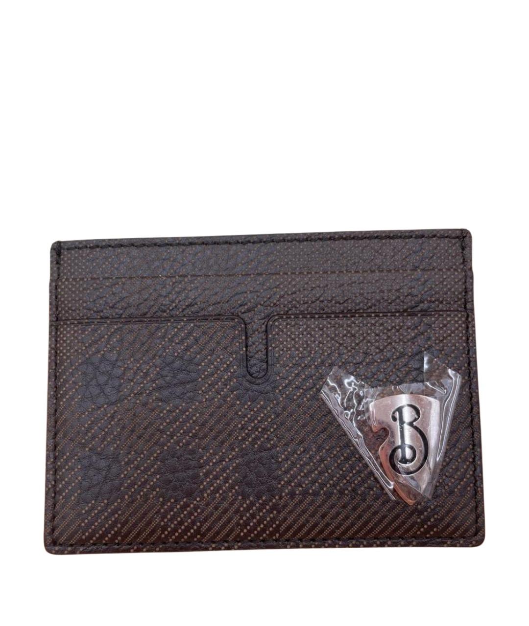 BURBERRY Коричневый кожаный кардхолдер, фото 1
