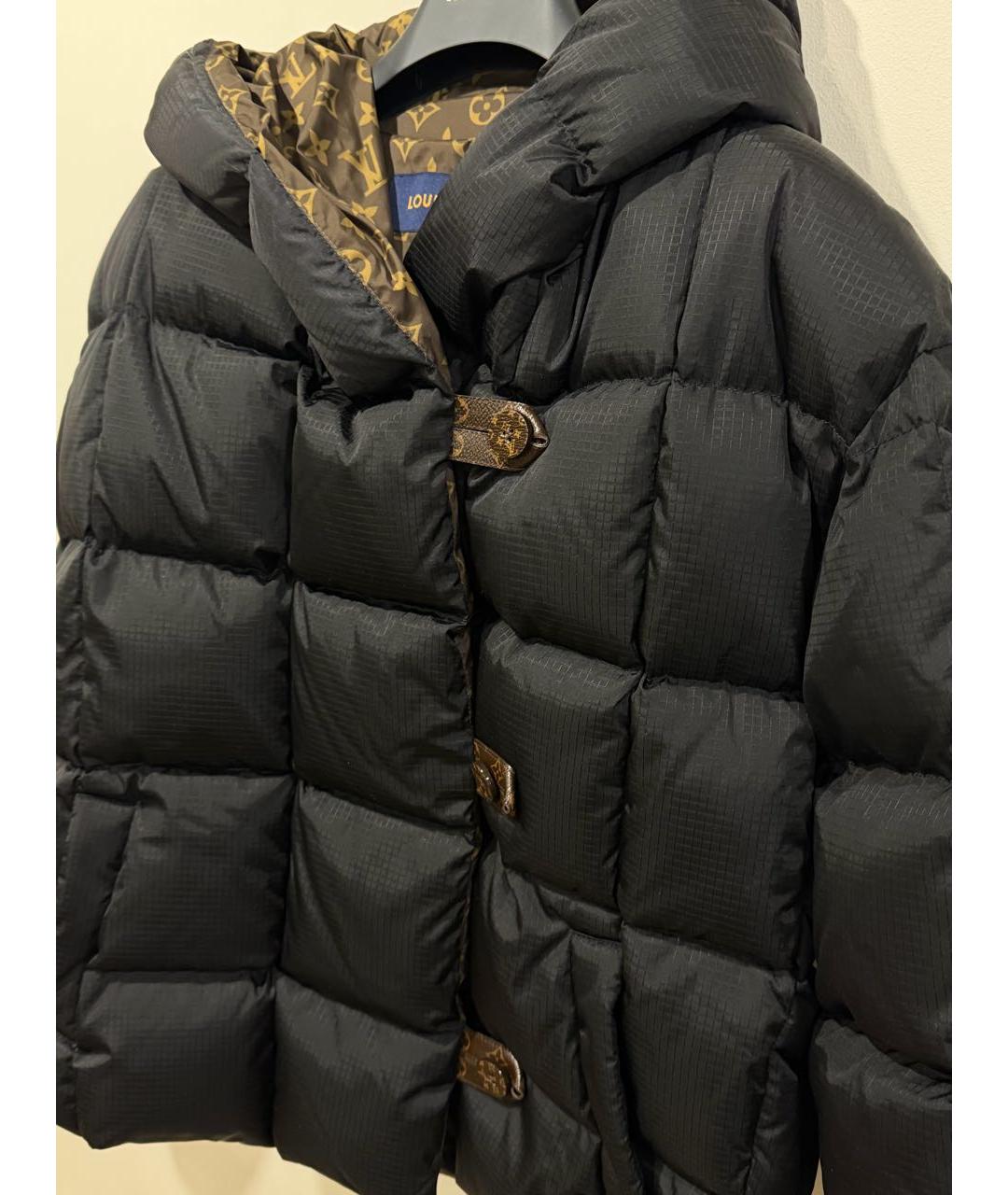 LOUIS VUITTON Черный полиамидовый пуховик, фото 4