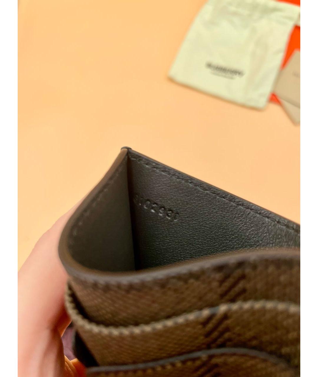 BURBERRY Коричневый кожаный кардхолдер, фото 6
