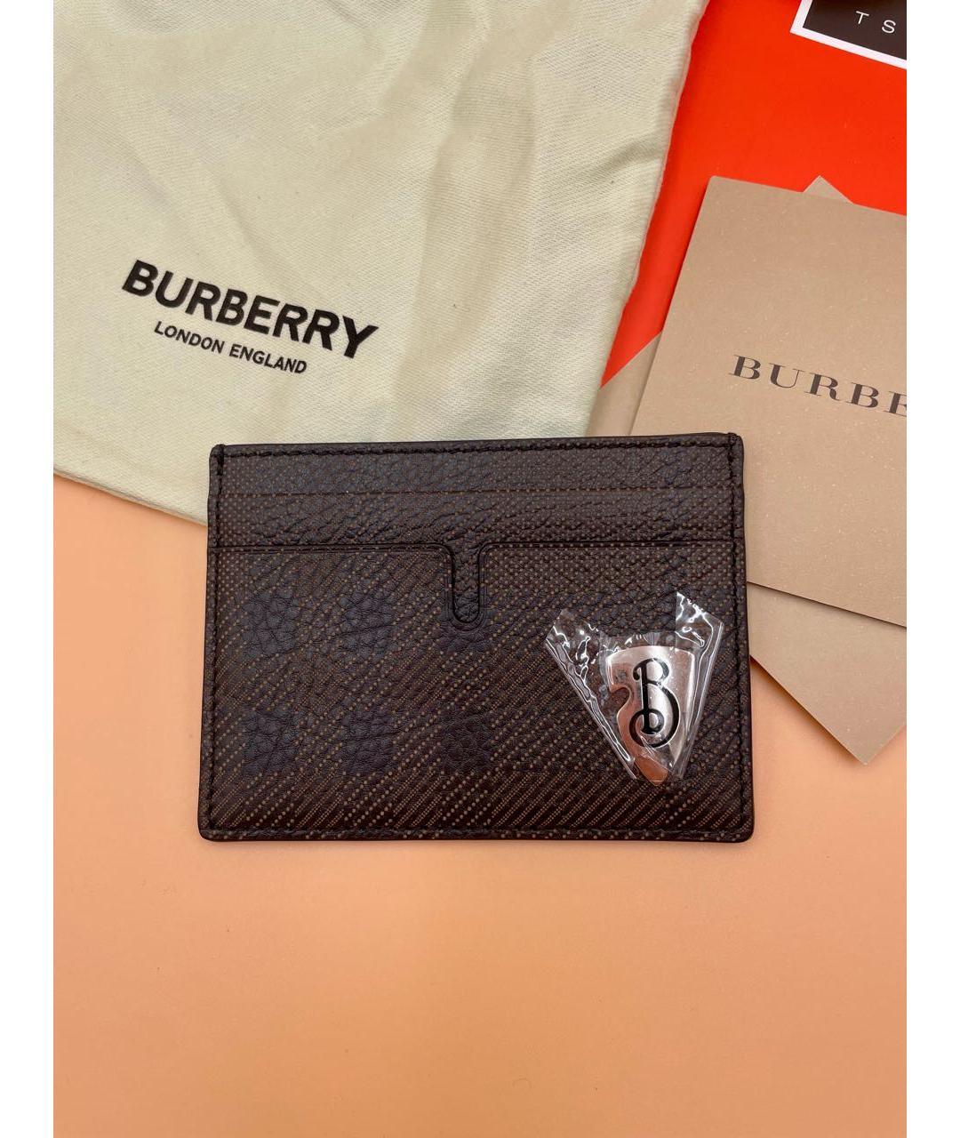 BURBERRY Коричневый кожаный кардхолдер, фото 7