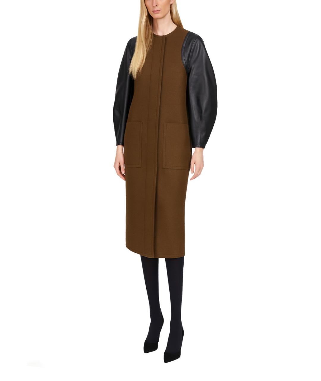 FENDI Зеленый кожаный тренч/плащ, фото 2