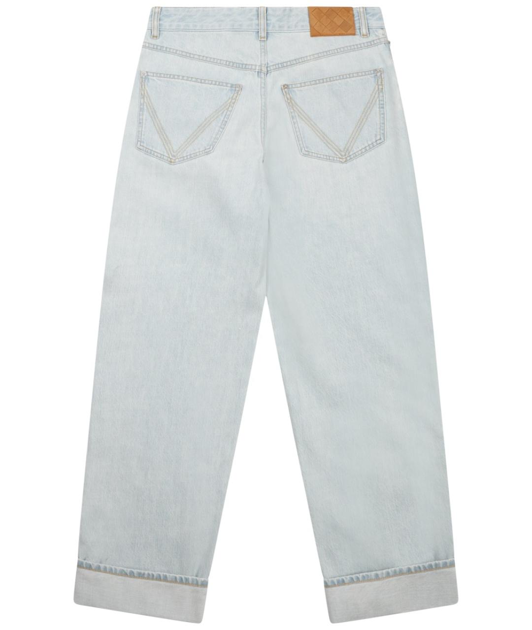 BOTTEGA VENETA Синие хлопковые прямые джинсы, фото 2