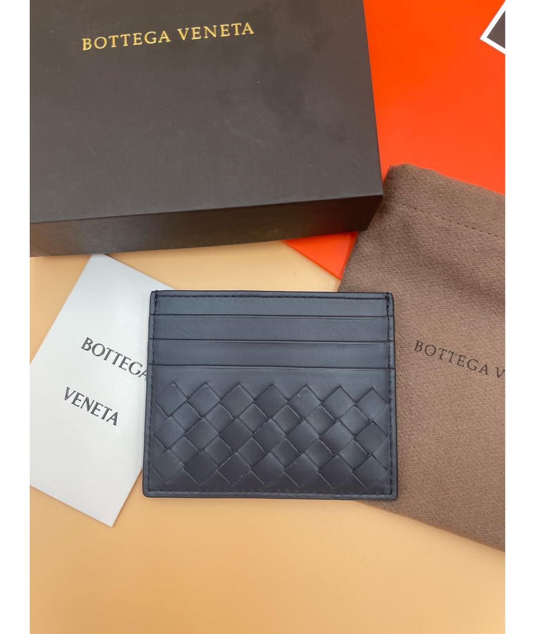 BOTTEGA VENETA Темно-синий кожаный кардхолдер, фото 8