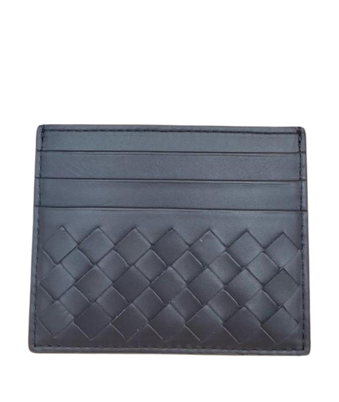 BOTTEGA VENETA Темно-синий кожаный кардхолдер, фото 1