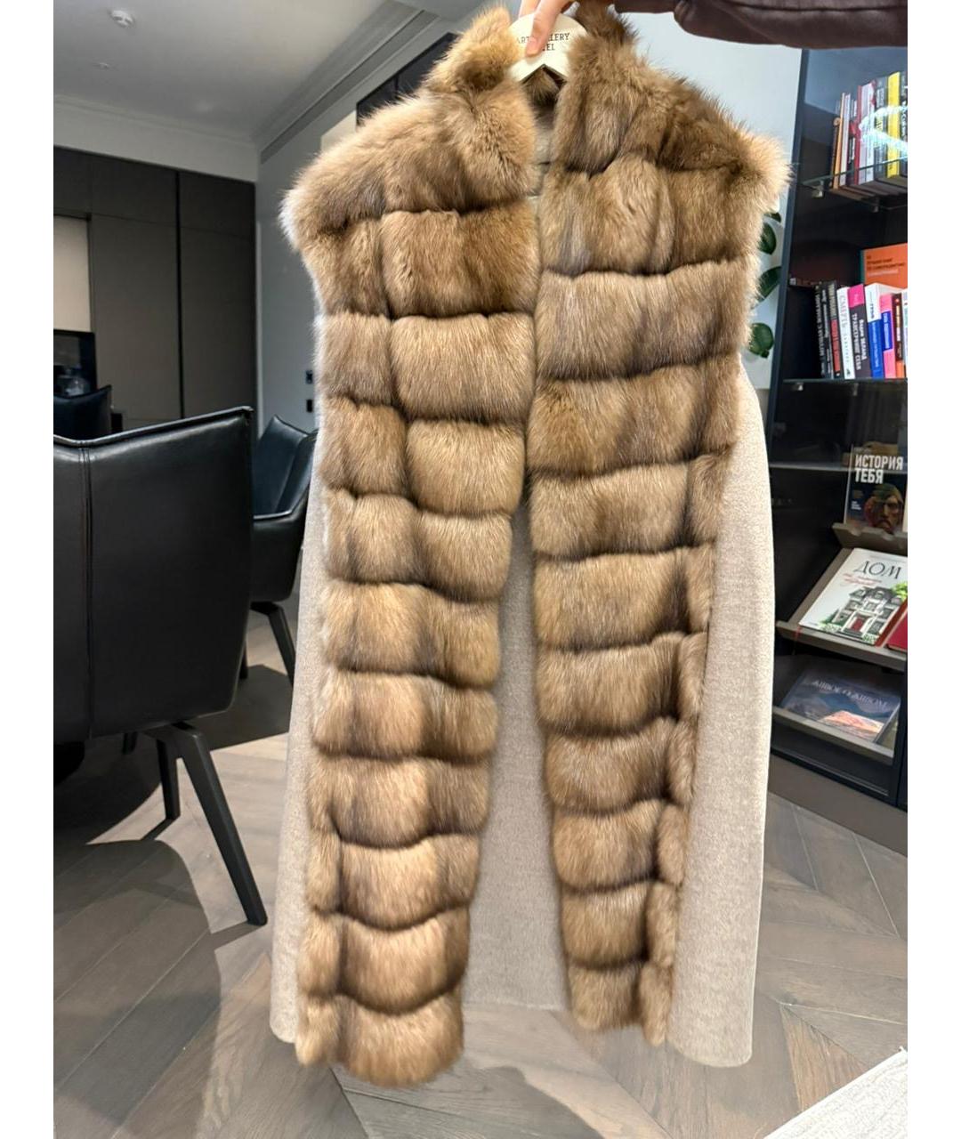 MANZONI 24 Бежевое кашемировое пальто, фото 5